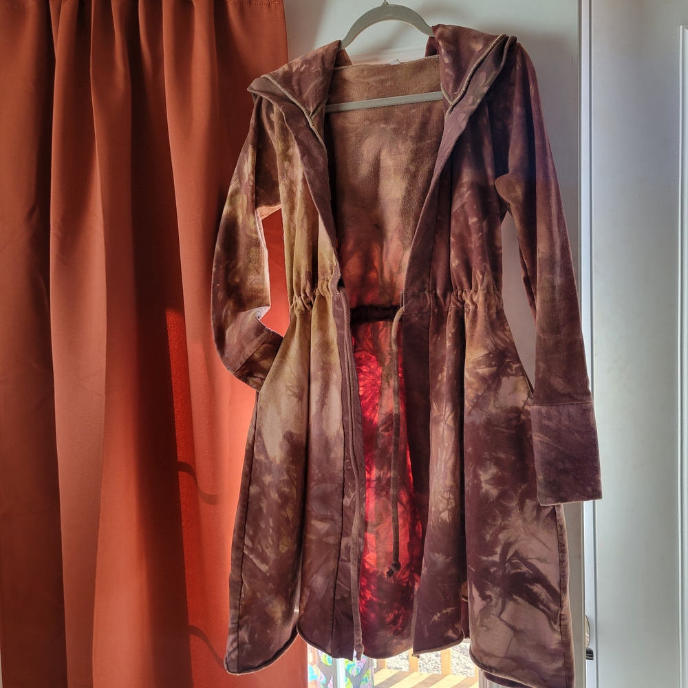Sinew Moon Sybil Duster In Ruby